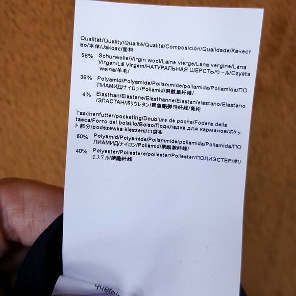 HUGO BOSS Pants Mens Size 36 Navy Tapered Tech Wool Performance GENIUS $248 - Picture 7 of 11